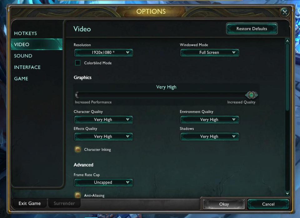 Optimal Settings for Mac Players – League of Legends Support